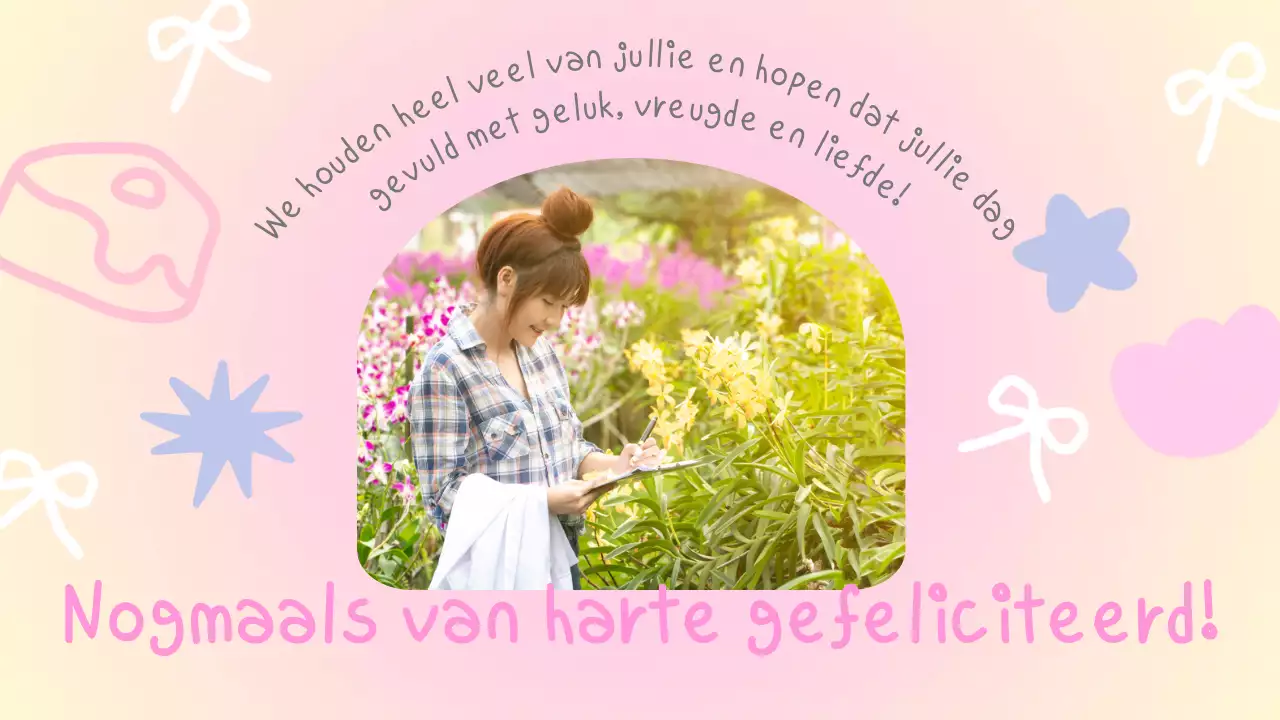 Pastel Leuke Doodles Verjaardag Presentatie