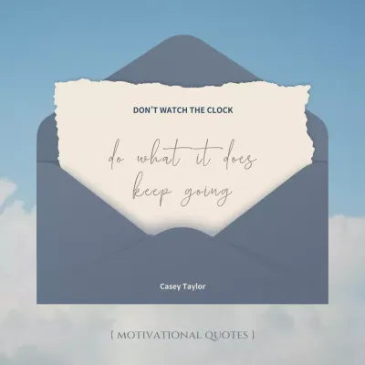 Blue Minimalist Motivational Card Social Media Post