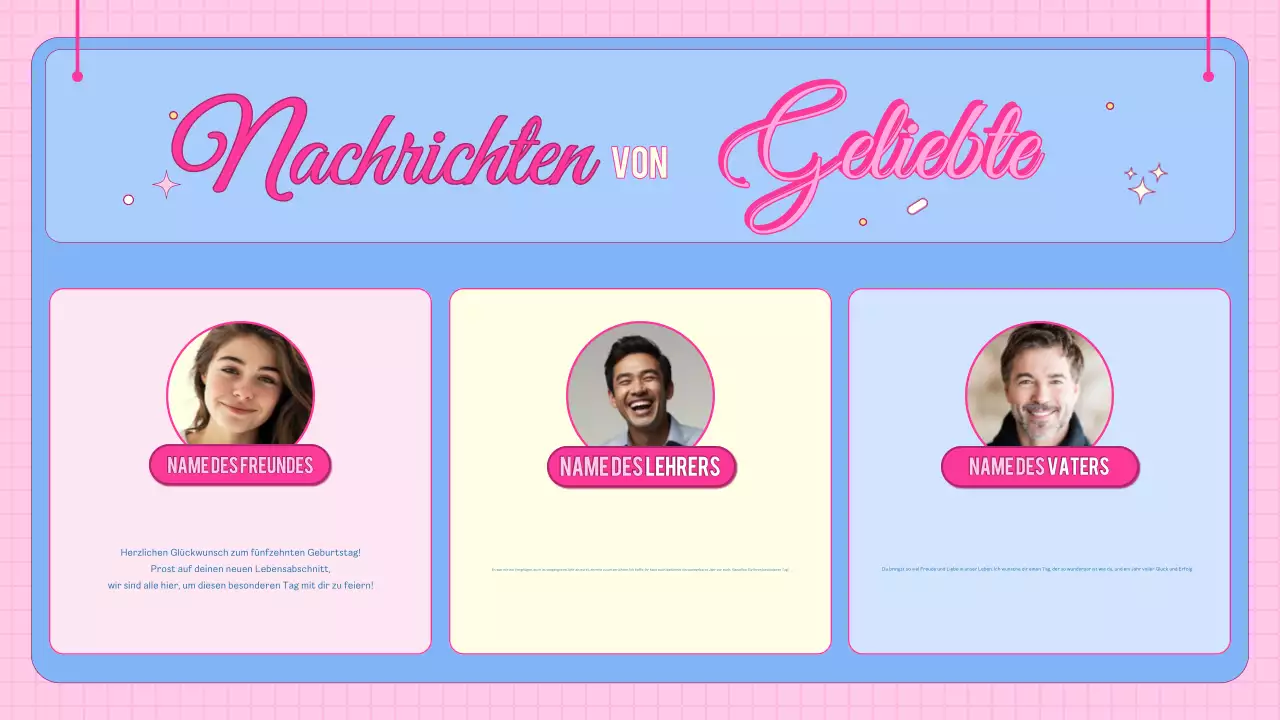 rosa trendy Geburtstagskarte