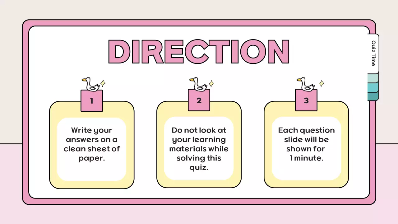 Pink Playful Quiz Guide Presentation