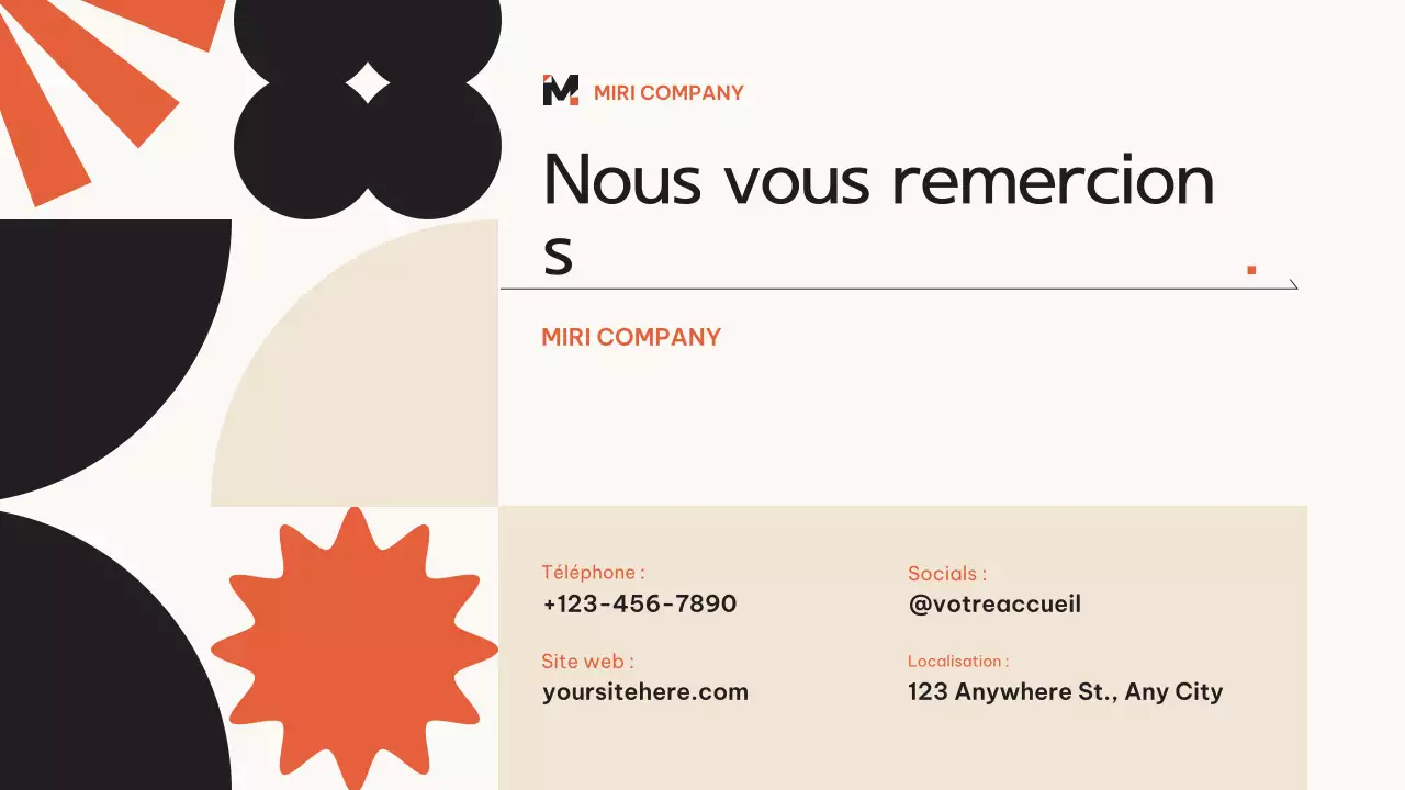 Plan marketing moderne géométrique orange beige