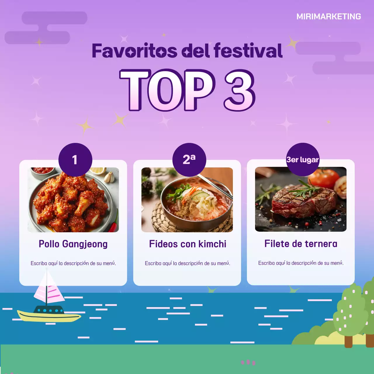 Guía de marketing en malva