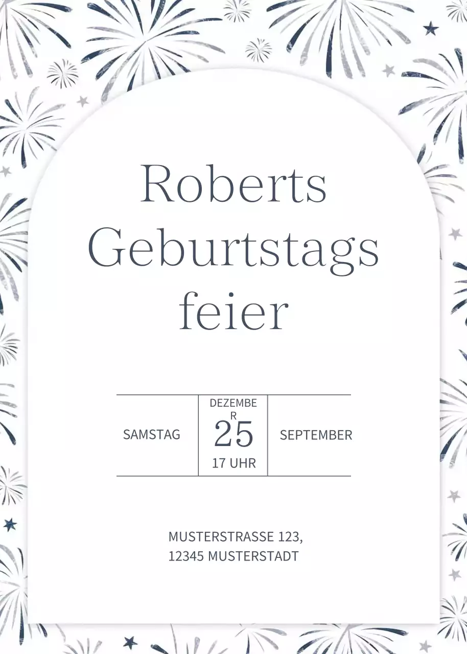 Weiße klassische Partyeinladung