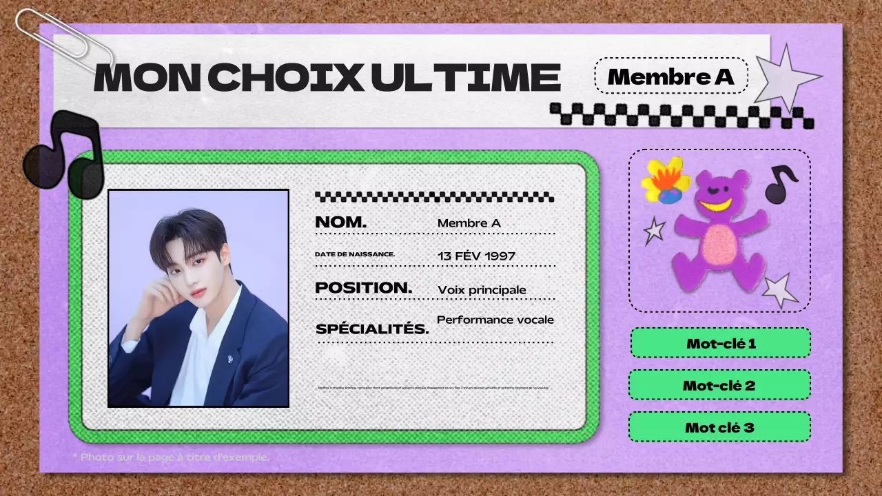 informations sur l'idole masculine de la k-pop, purple y2k