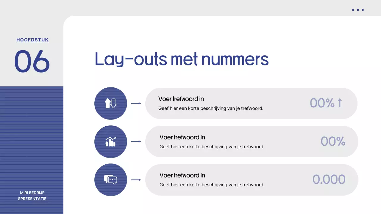 Voorstel met een eenvoudige blauw gestreepte achtergrond