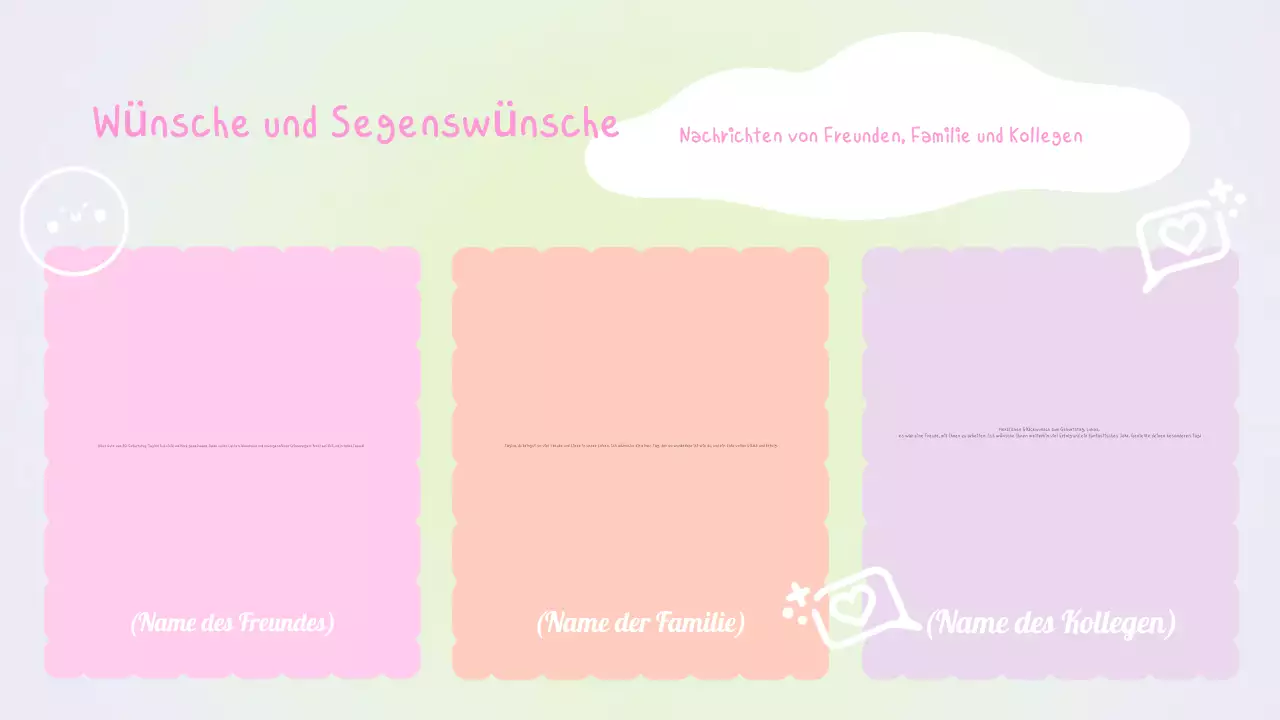 Pastell Niedliche Kritzeleien Geburtstag Präsentation