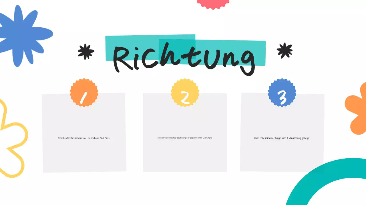 Bunte trendige Quiz-Ankündigung