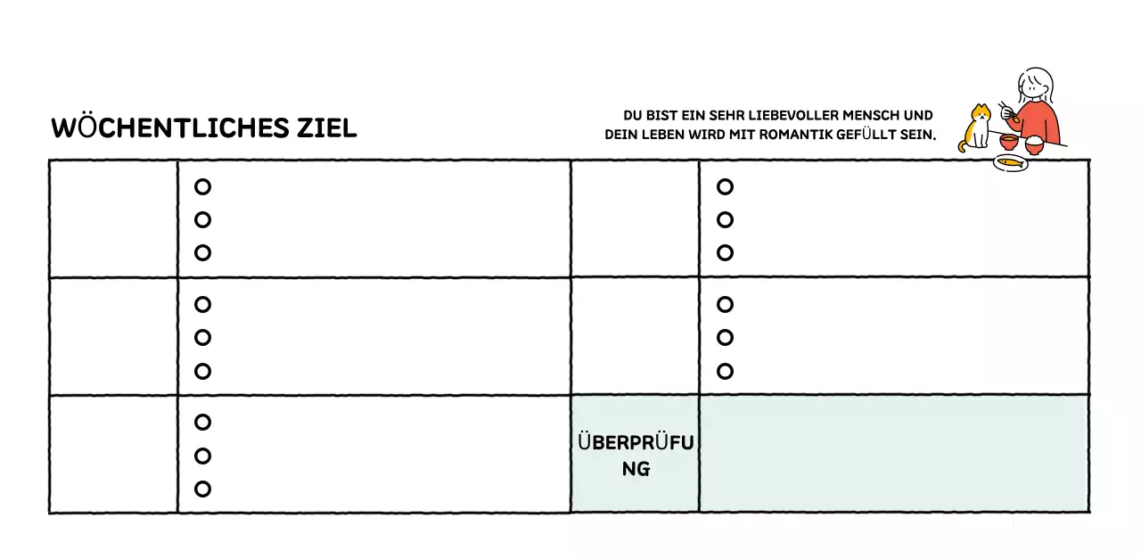 Illustrierter Kalender mit schönem Linienstil