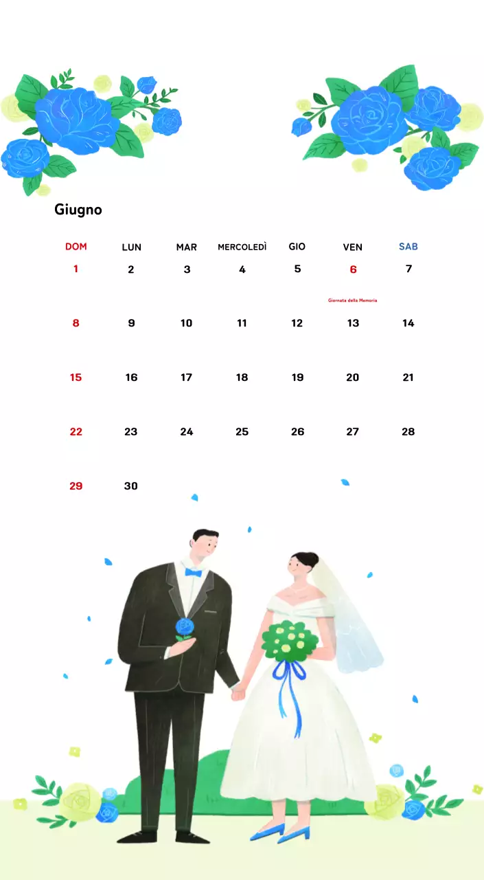 Calendario di Capodanno con una calda illustrazione