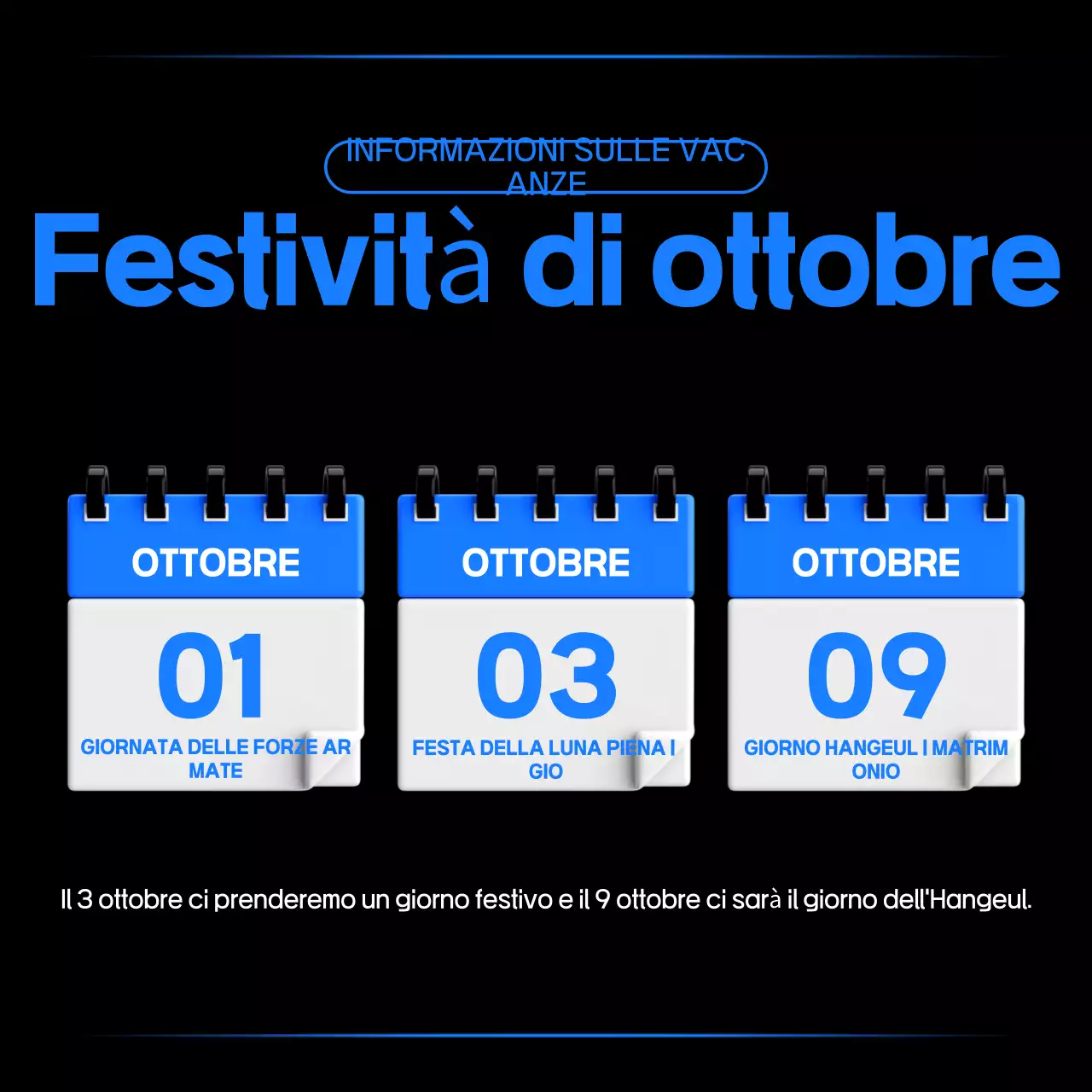 Vacanze moderne in nero