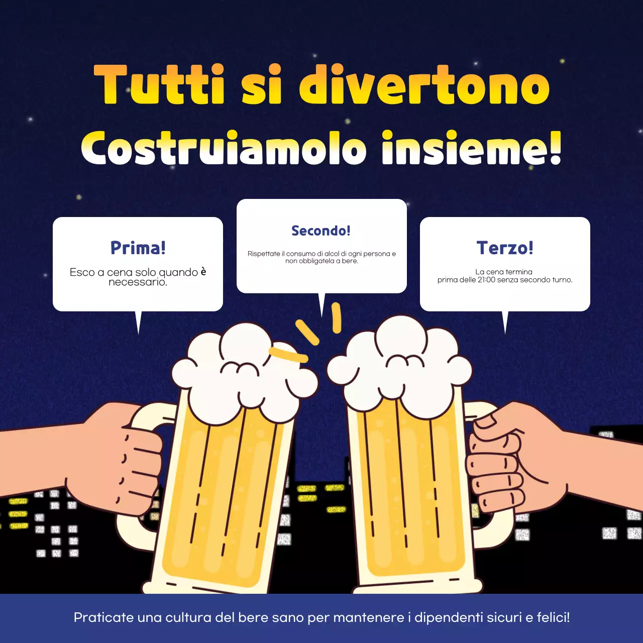 Guida alla cena semplice blu