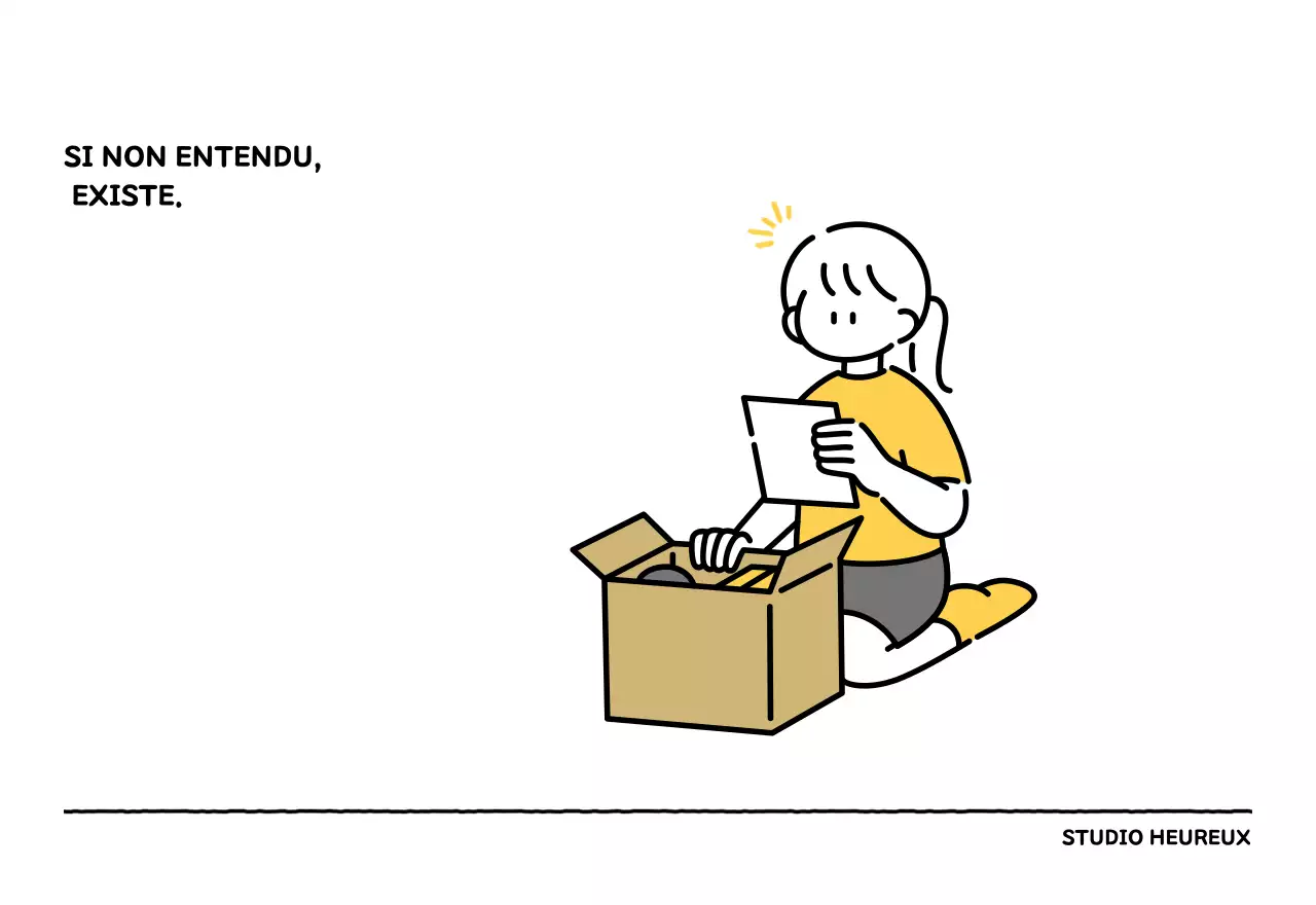 Calendrier illustré avec un joli style de lignes