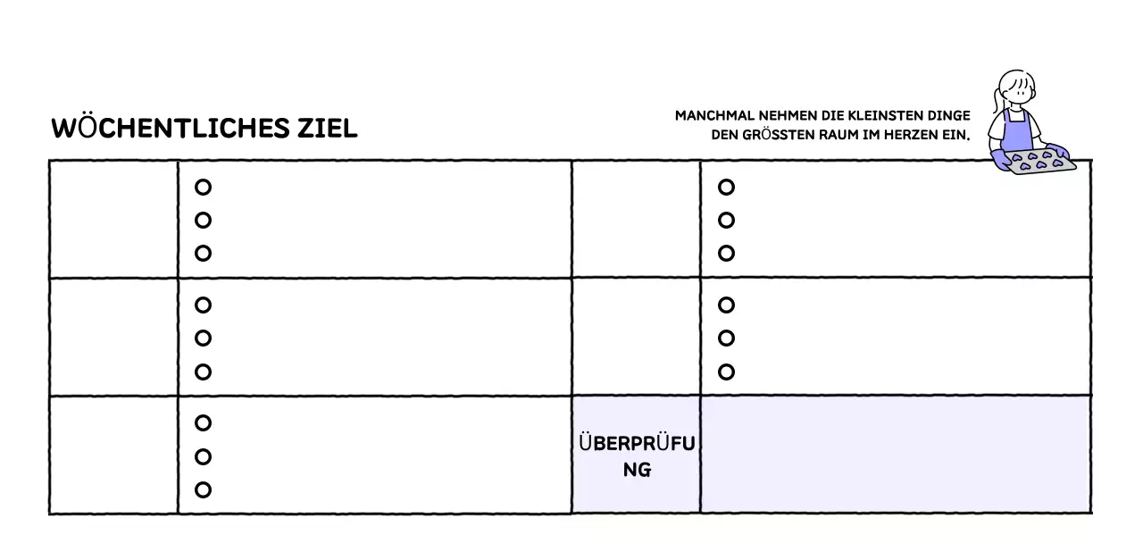 Illustrierter Kalender mit schönem Linienstil