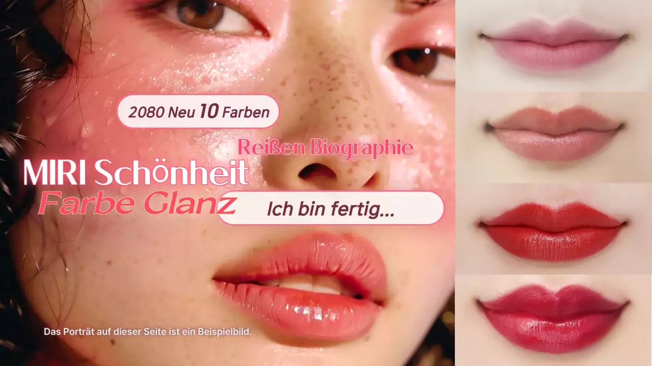 Eine schicke Schönheitswerbung in Rosa