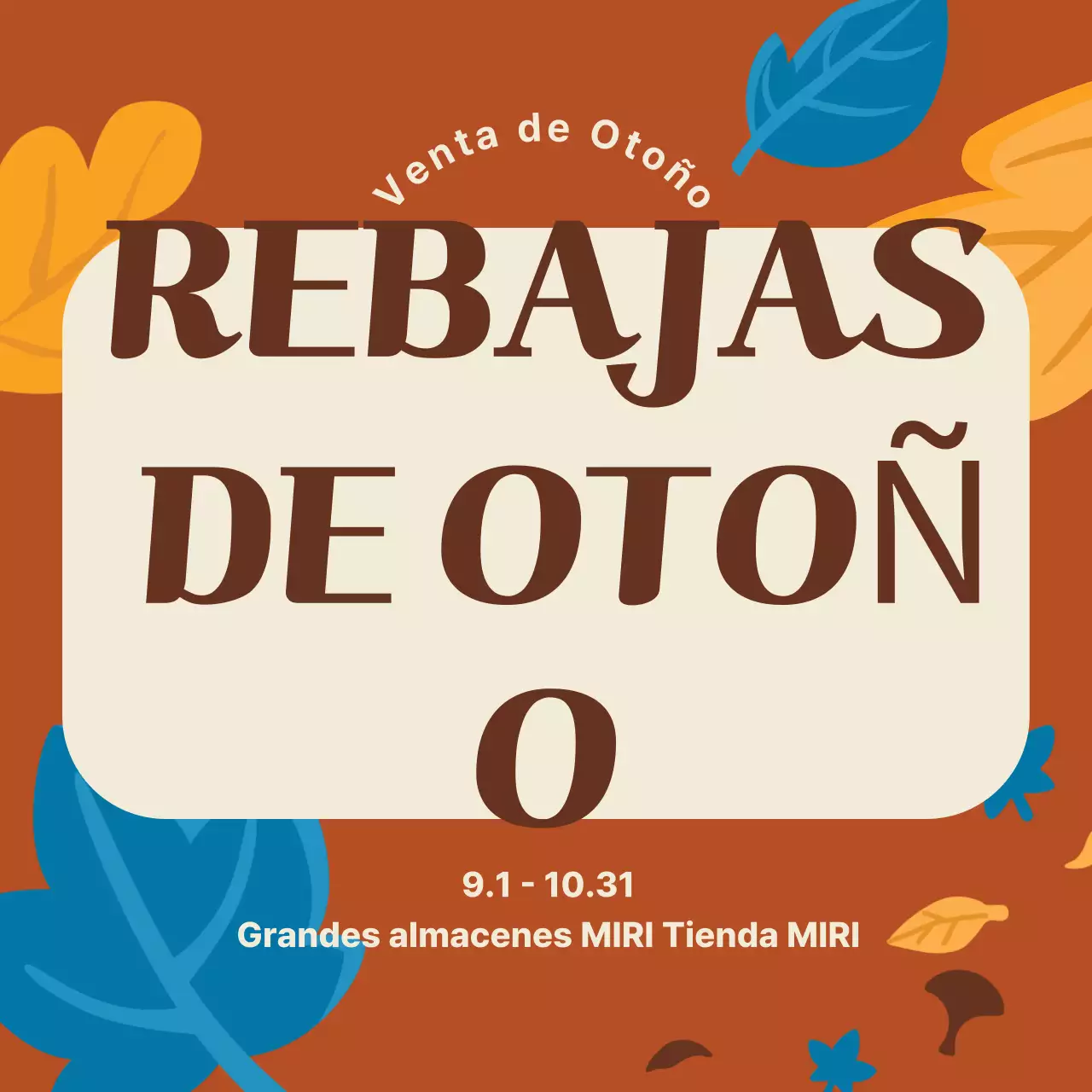 Promover una venta de vintage marrón