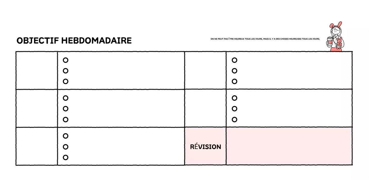Calendrier illustré avec un joli style de lignes