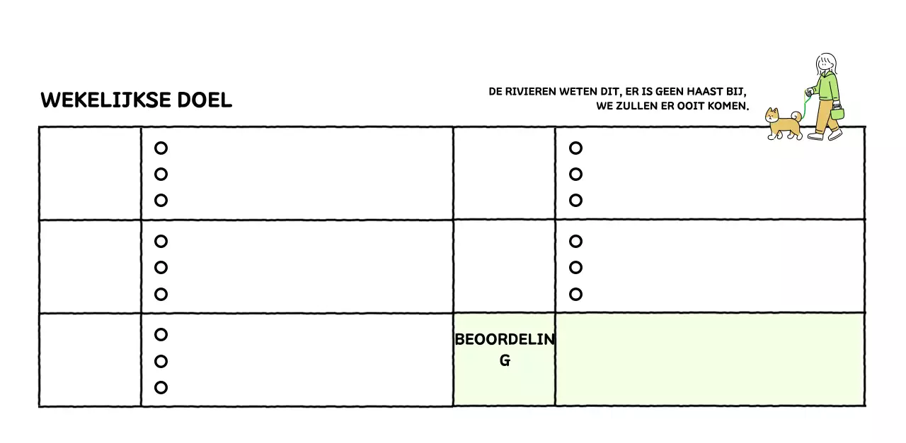 Geïllustreerde kalender met een mooie lijnstijl
