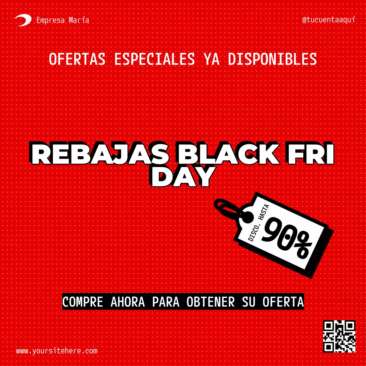 red bold descuento Black Friday promoción