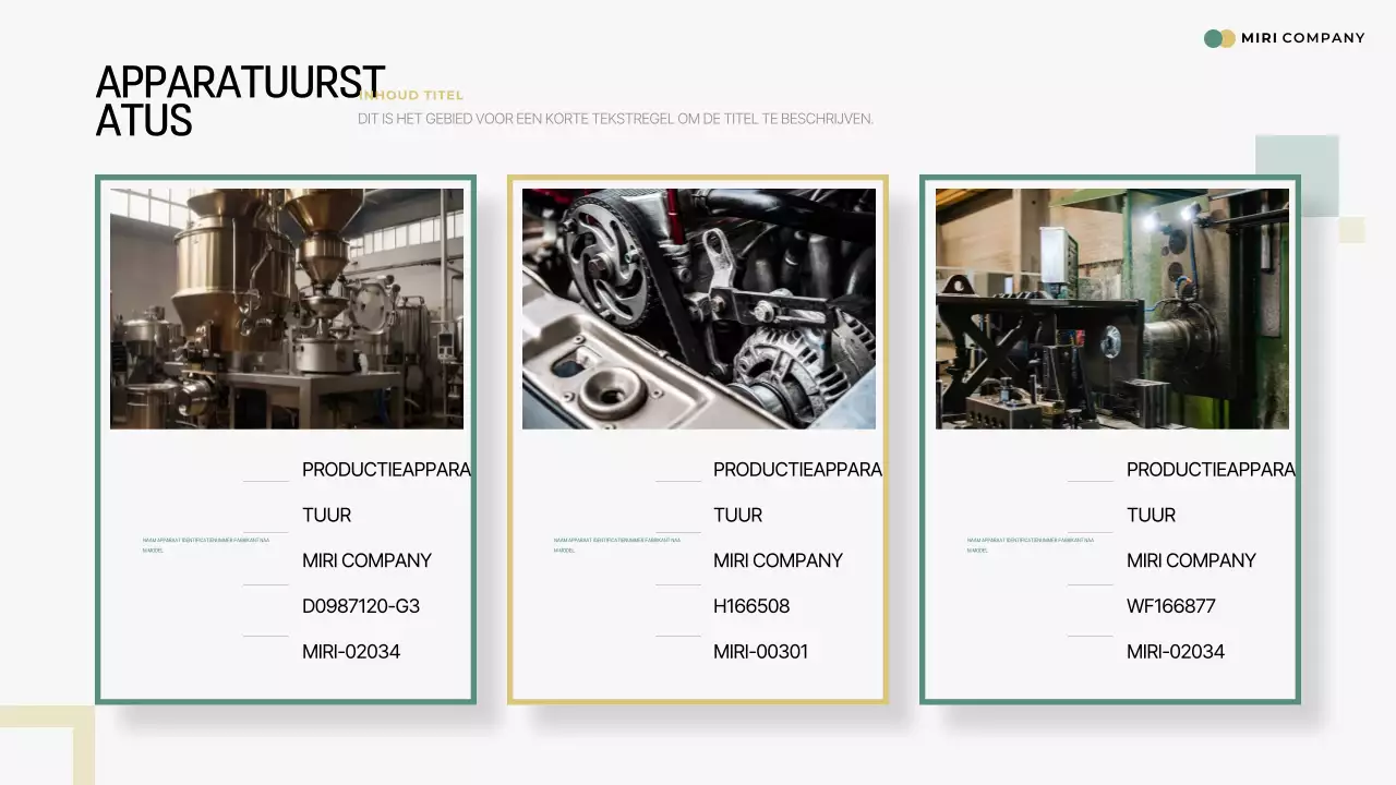 Green Simple Machinery & Equipment Bedrijfsprofiel