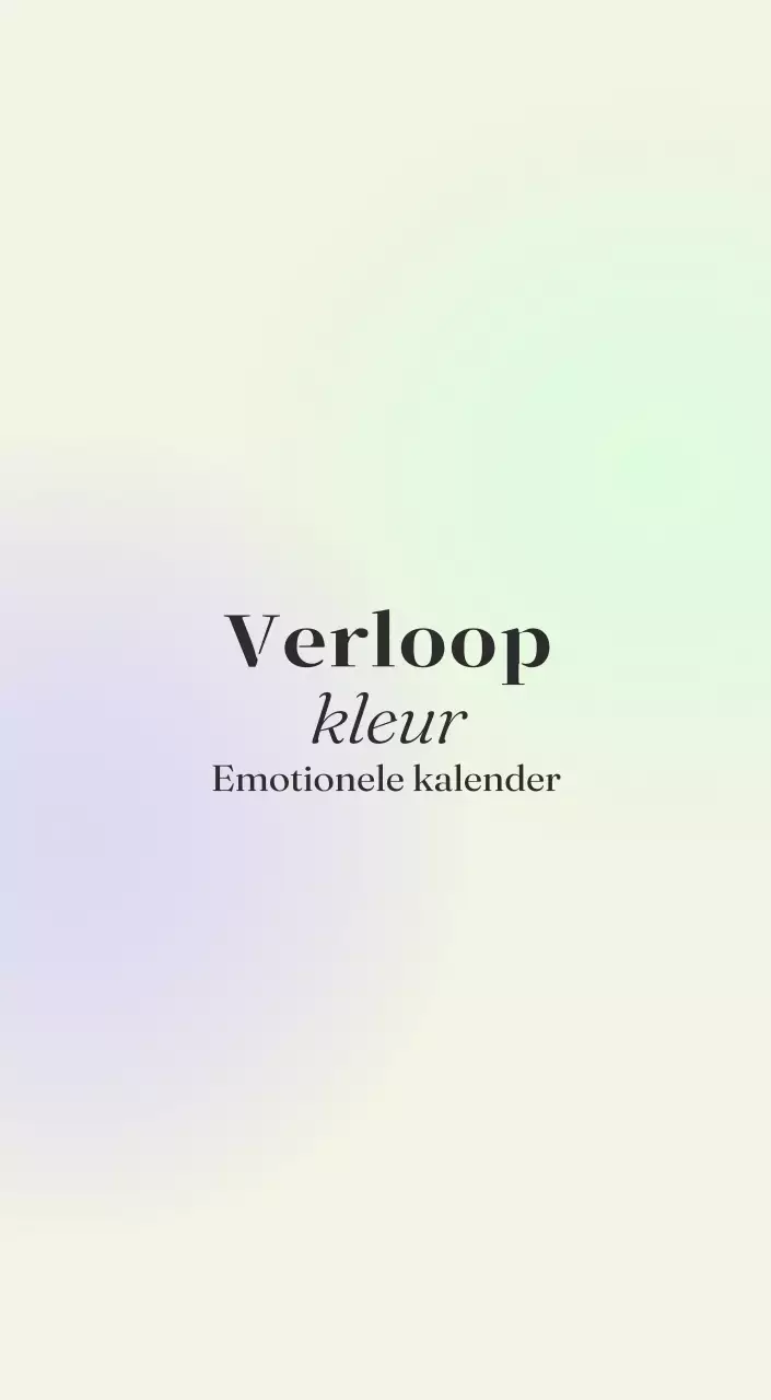 Minimalistische kalender met kleurverloop