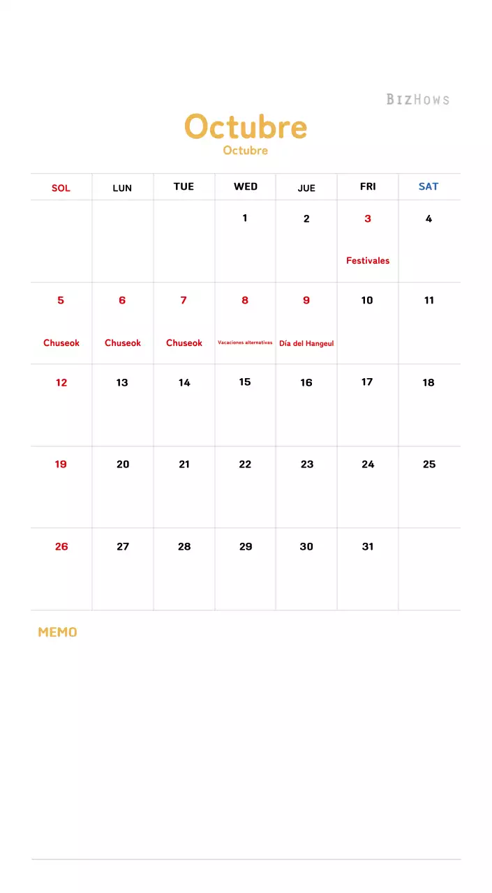 Calendario de Año Nuevo con cálidas ilustraciones