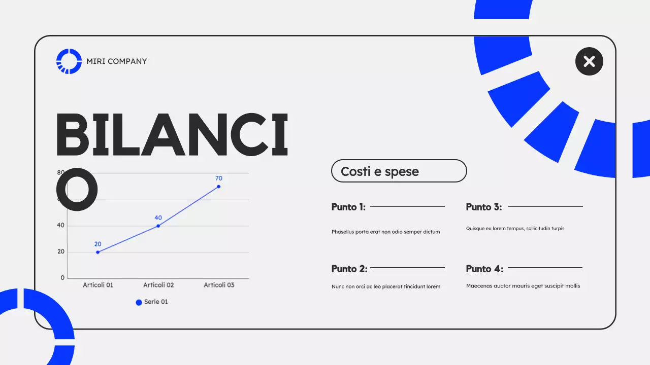 Presentazione del piano di marketing moderno grigio blu