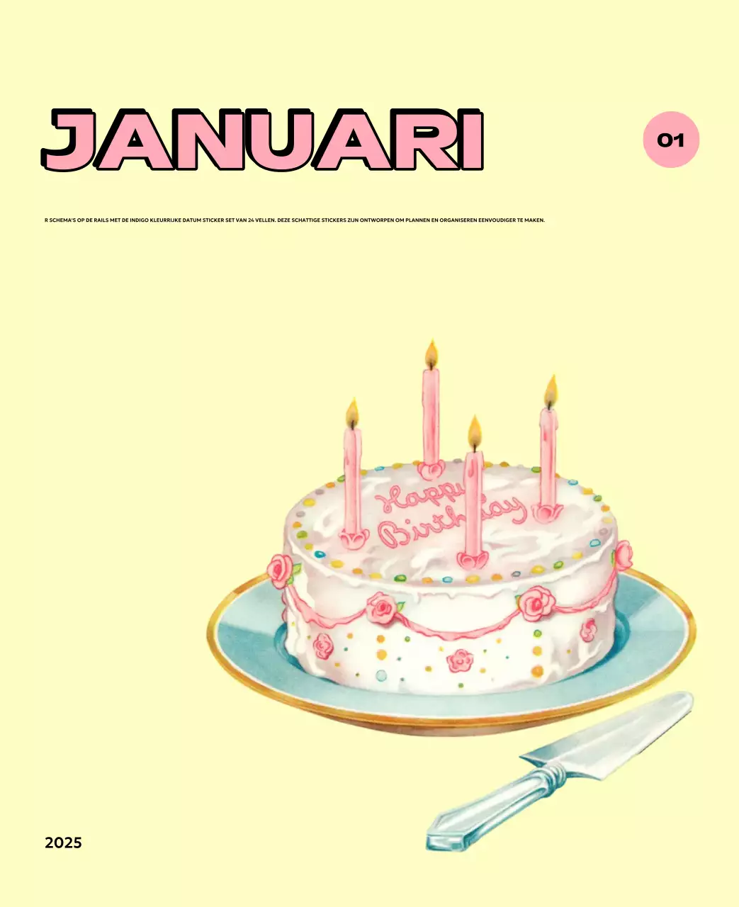 Kleurrijke kalenders met verschillende retro-illustraties