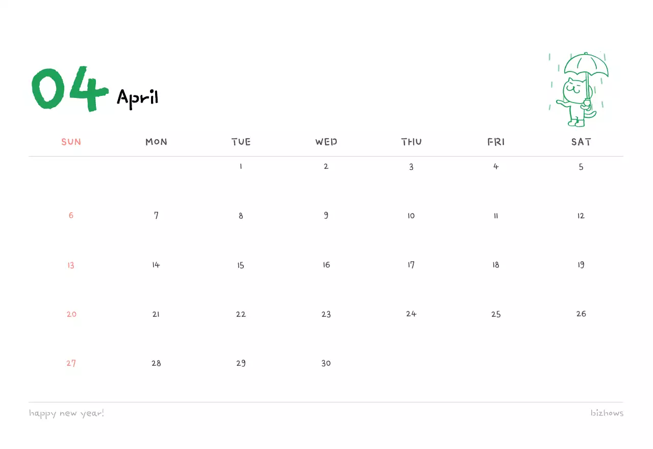 Ivory Cozy Daily Calendar