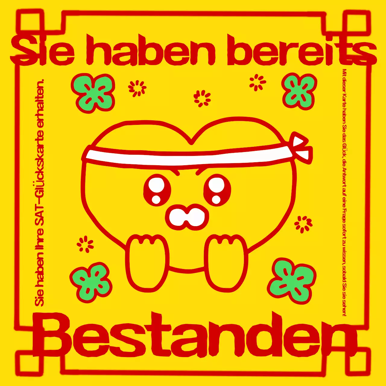 Gelbes süßes Jubelposter