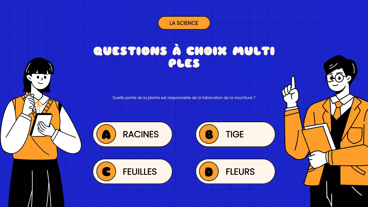 Blue Playful Quiz Time School Presentation (en anglais)