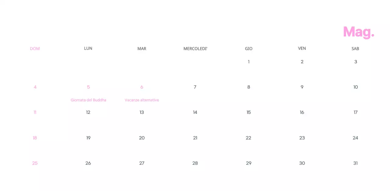Calendario aziendale con simpatiche illustrazioni