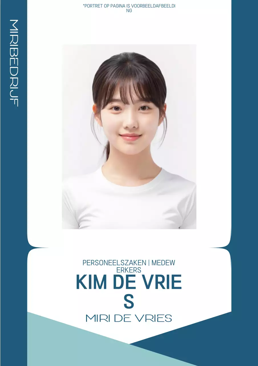 Blauw Modern Bedrijfsprofiel Visitekaartje