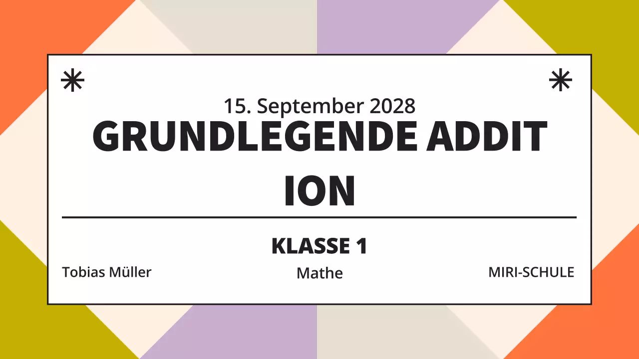 Bunte, einfache Materialien für den Mathematikunterricht