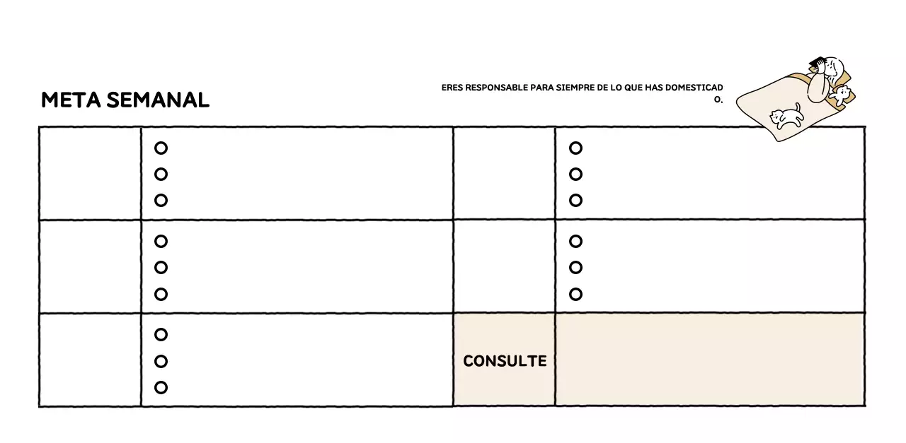 Calendario ilustrado con un bonito estilo de líneas