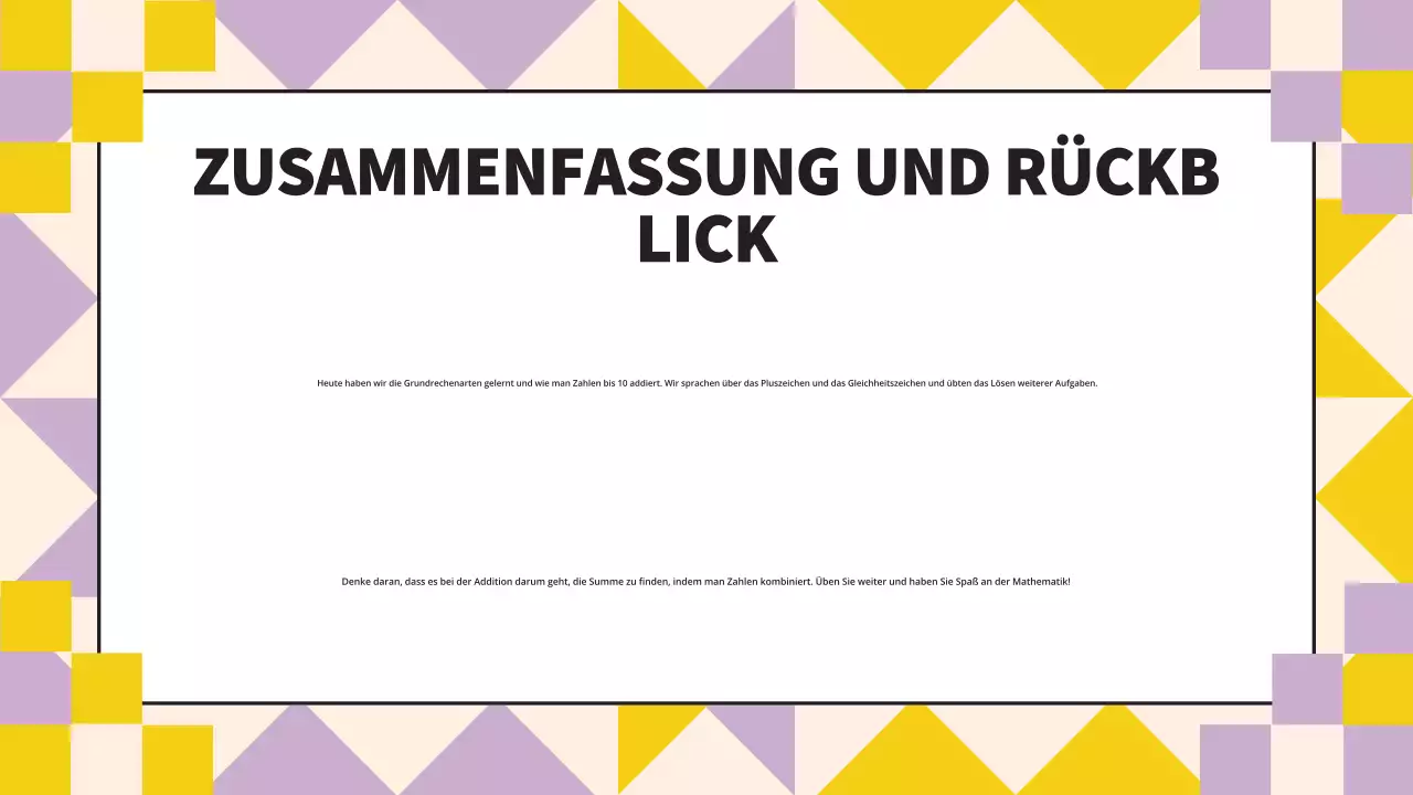 Bunte, einfache Materialien für den Mathematikunterricht