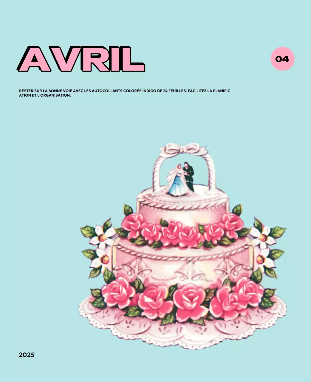 Calendriers colorés avec une variété d'illustrations rétro