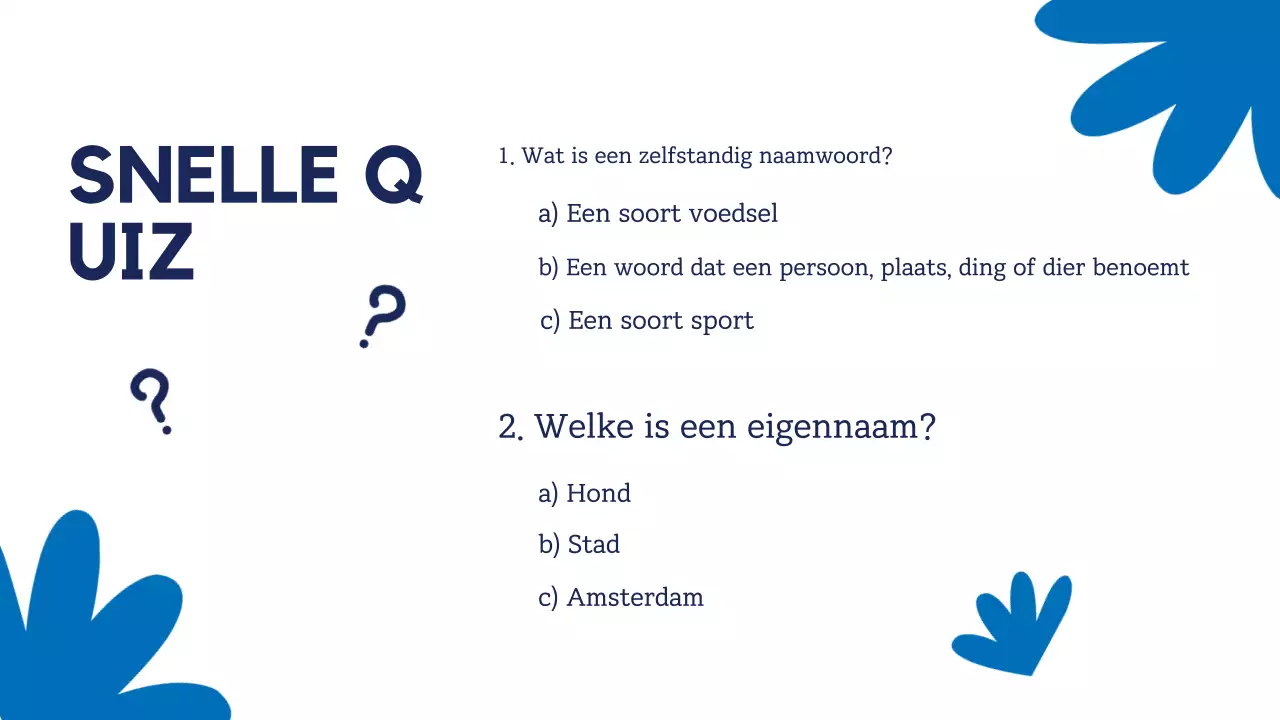 Blauw Geel Eenvoudige Grammaticagids Presentatie