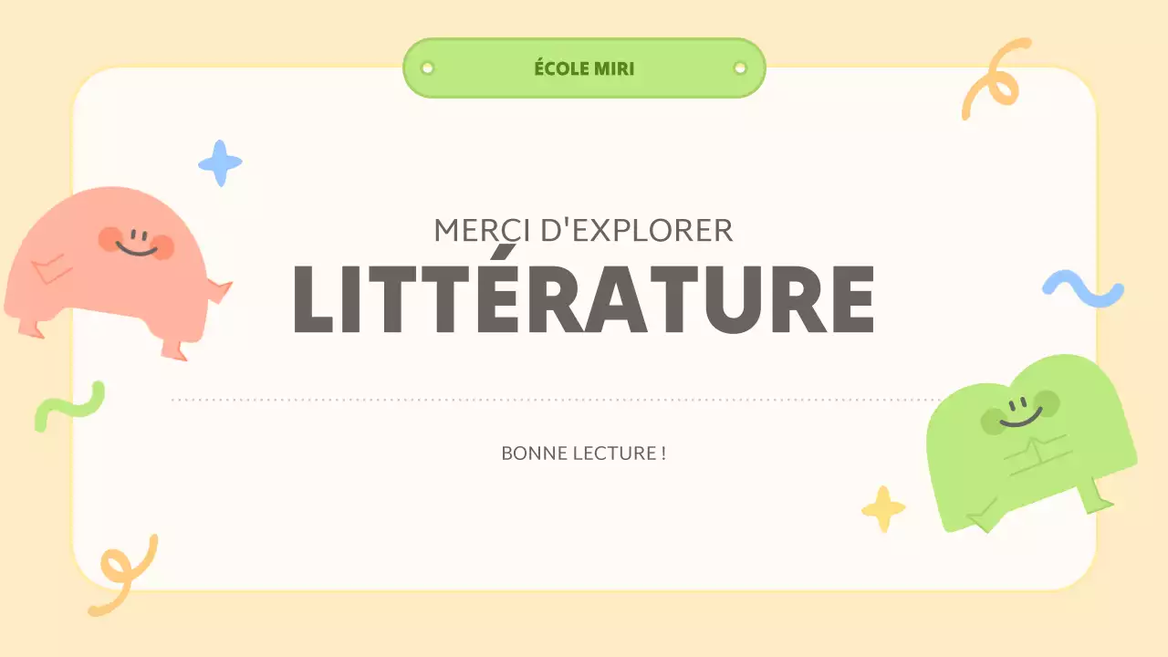 classe de littérature abstraite jaune