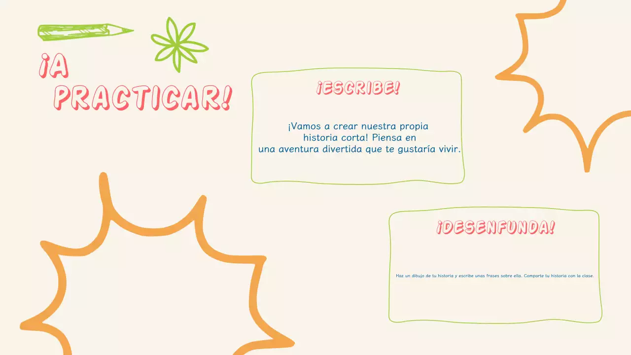 Presentación literaria sencilla y colorida para niños