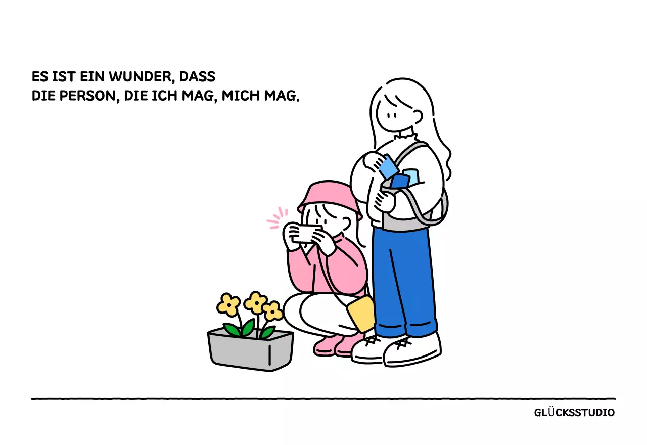 Illustrierter Kalender mit schönem Linienstil