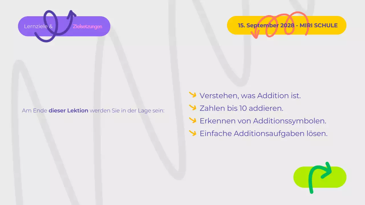 Lila spielerische Mathe-Klassenpräsentation