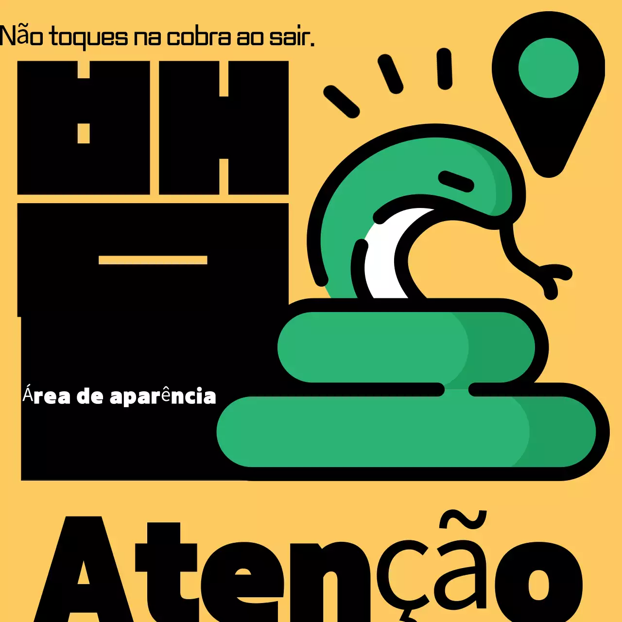 Aviso de perigo simples amarelo