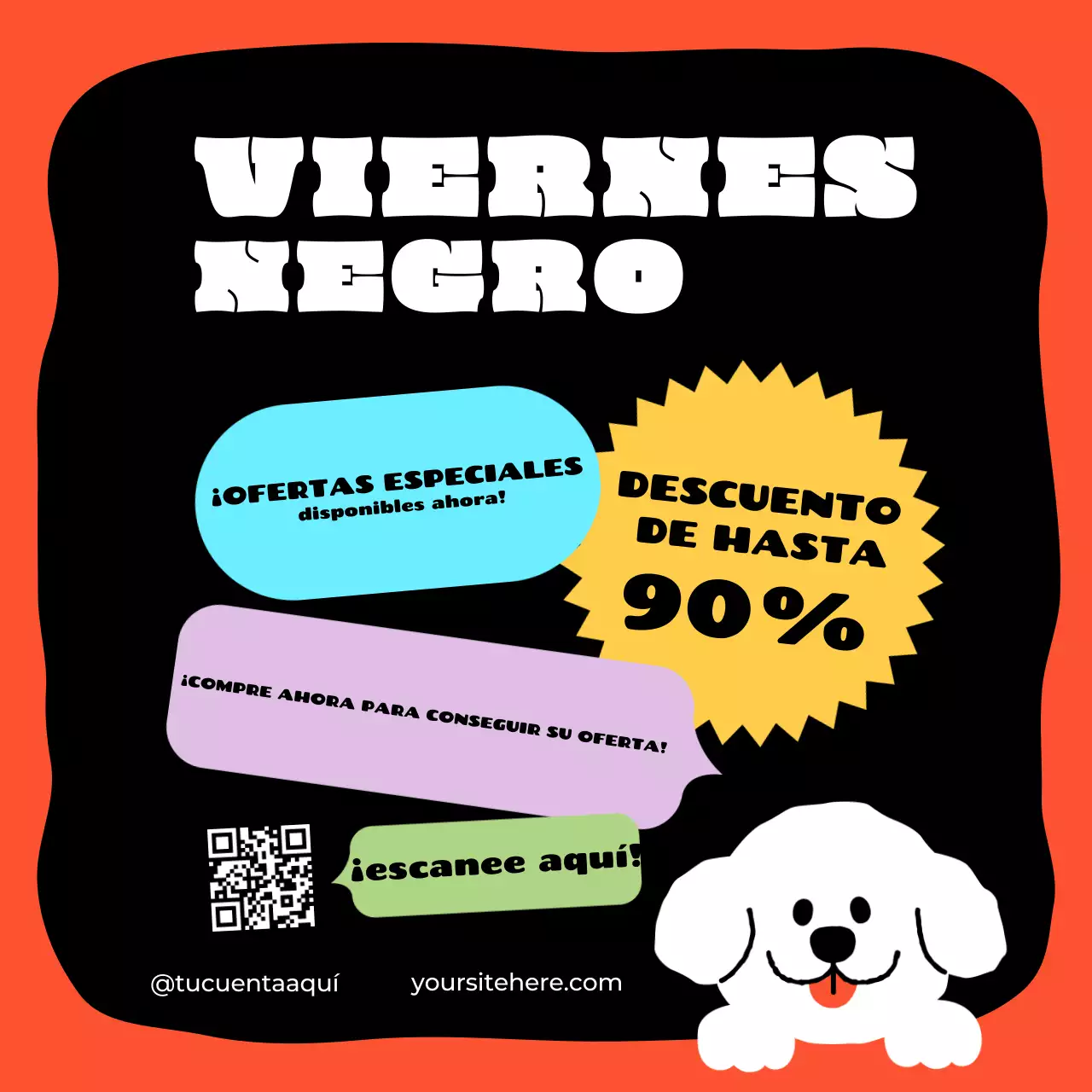 Bold and Cute Black Friday Sale Promotion Post