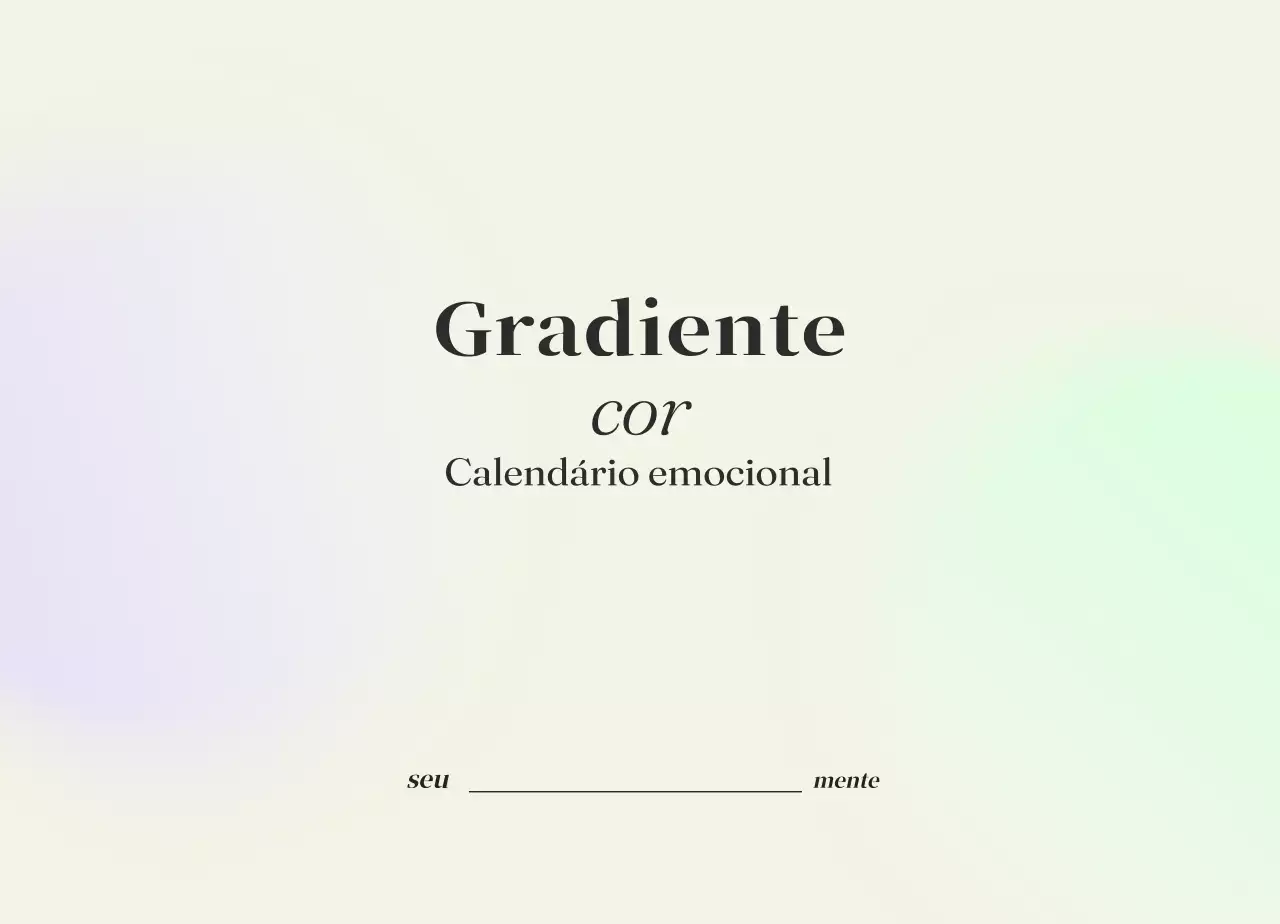 Calendário de emoções minimalista em gradiente