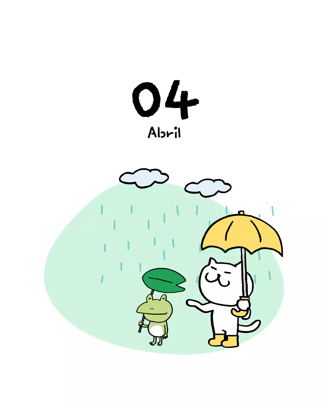 Calendario diario en marfil