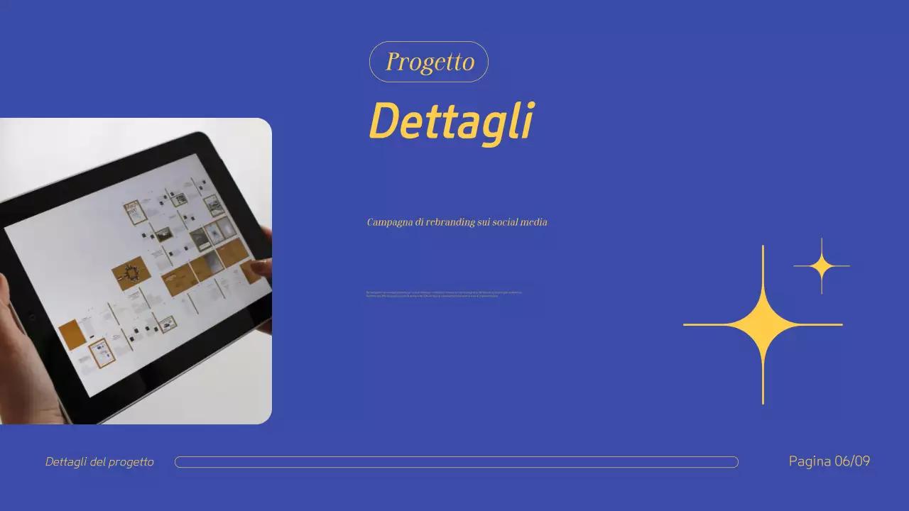 Presentazione del portafoglio creativo professionale blu-giallo