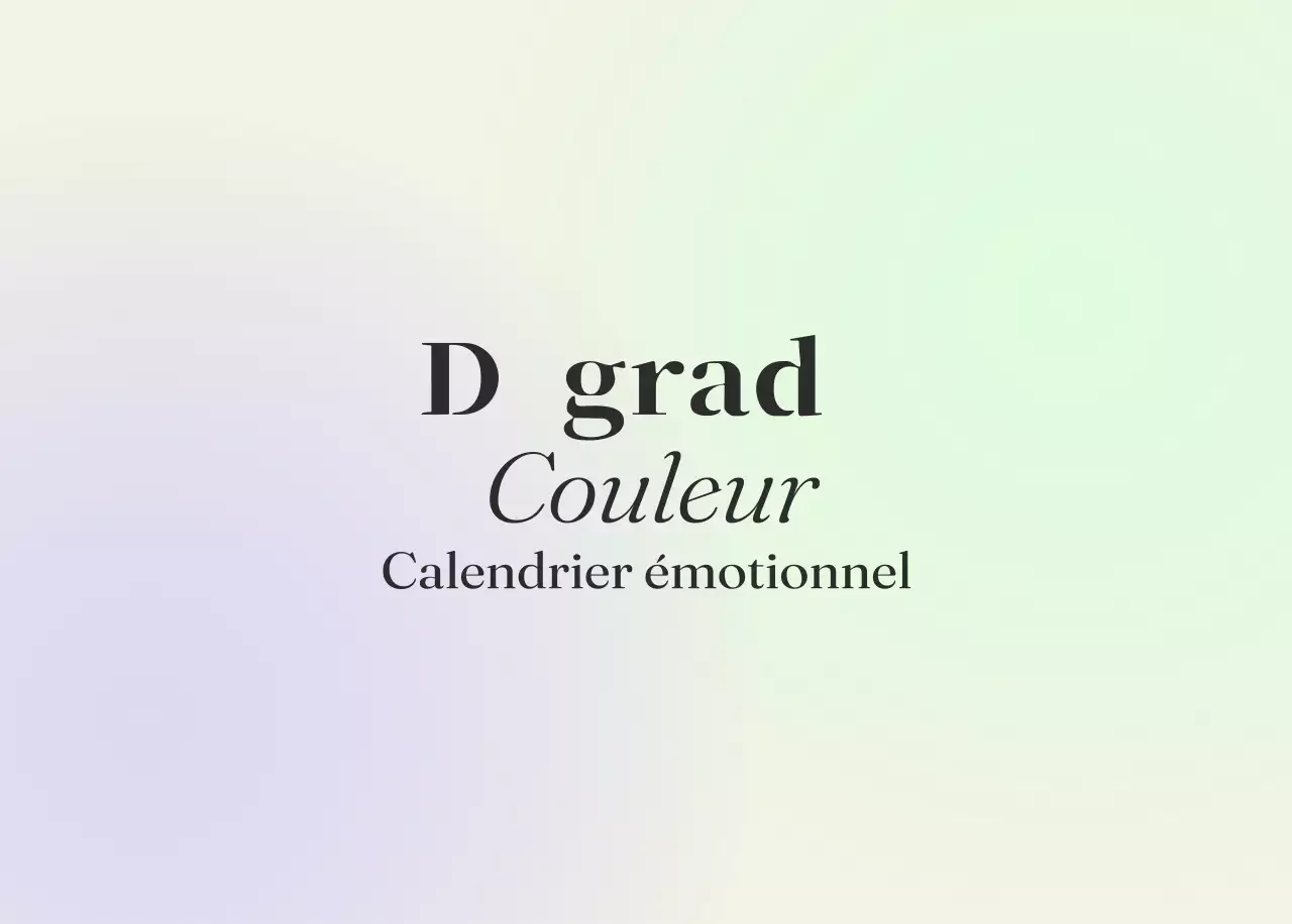 Calendrier minimaliste dégradé