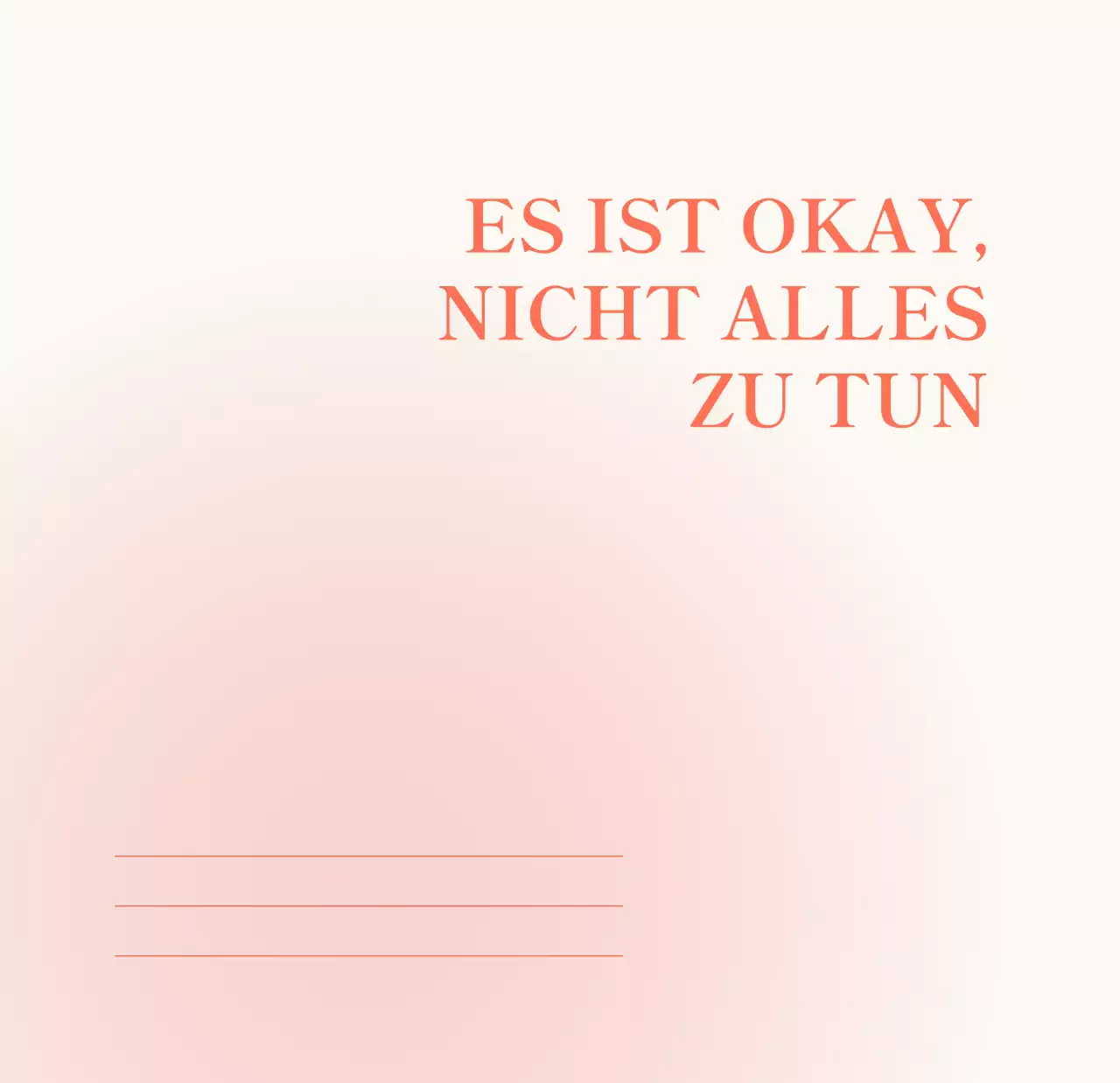 Minimalistischer Kalender mit Farbverlauf
