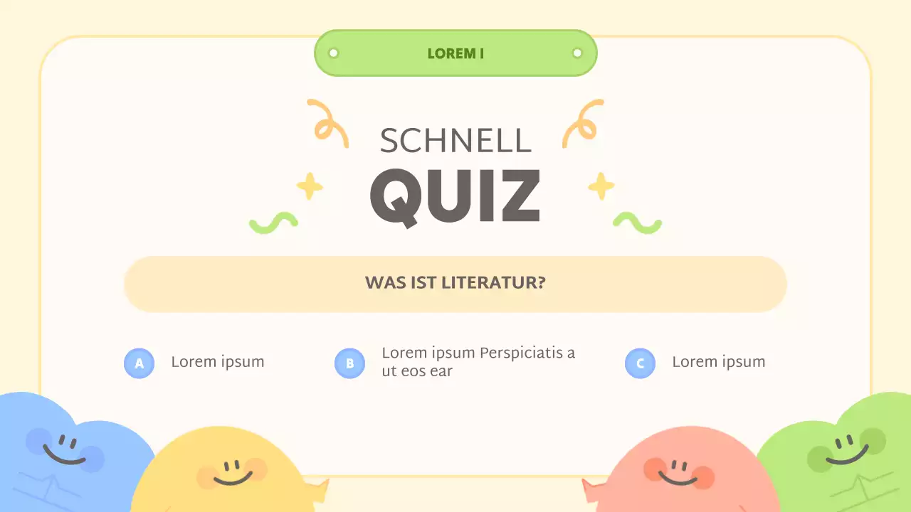 gelbe abstrakte Literaturklasse