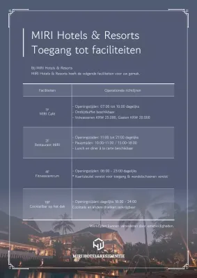 Een schone, paarse en witte gids voor hotelvoorzieningen